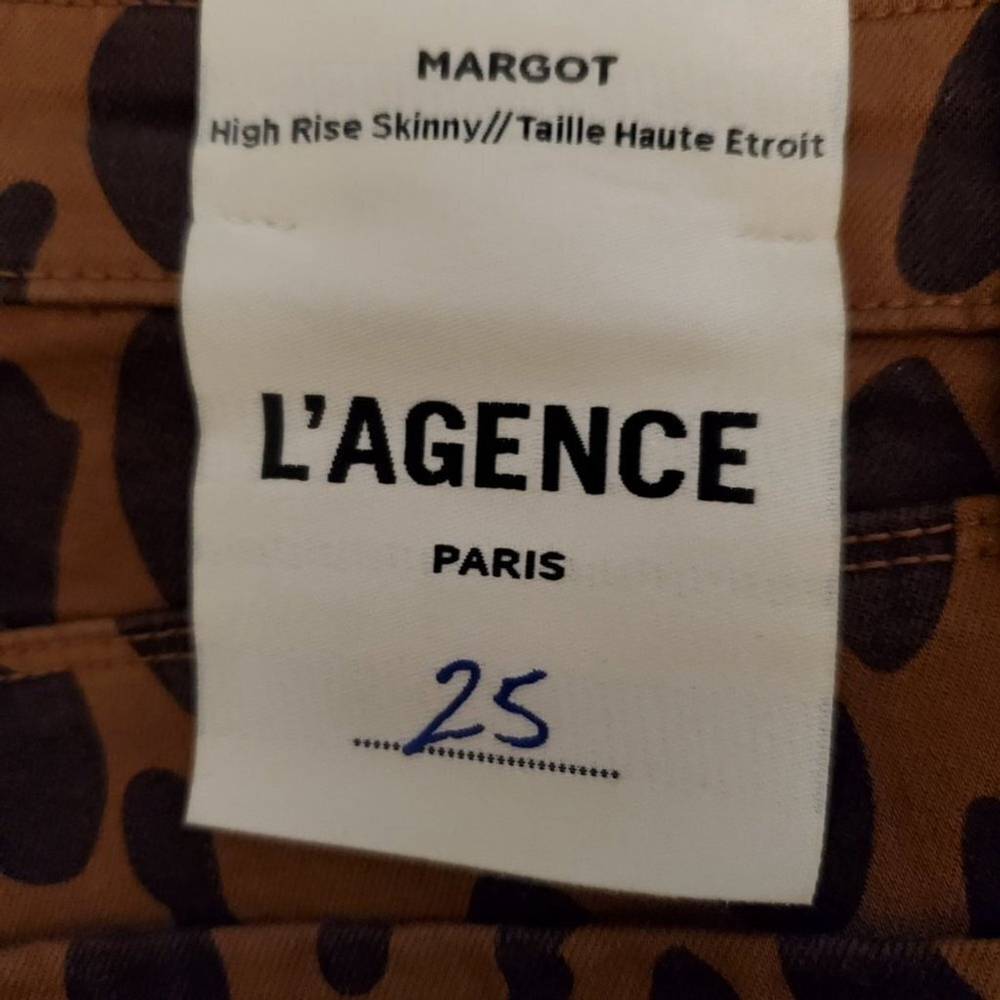 NWT L'AGENCE Margot High Rise Skinny Jeans Animal Print Size 2 (25) - Picture 5 of 6